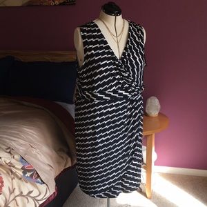 Lane Bryant faux wrap dress